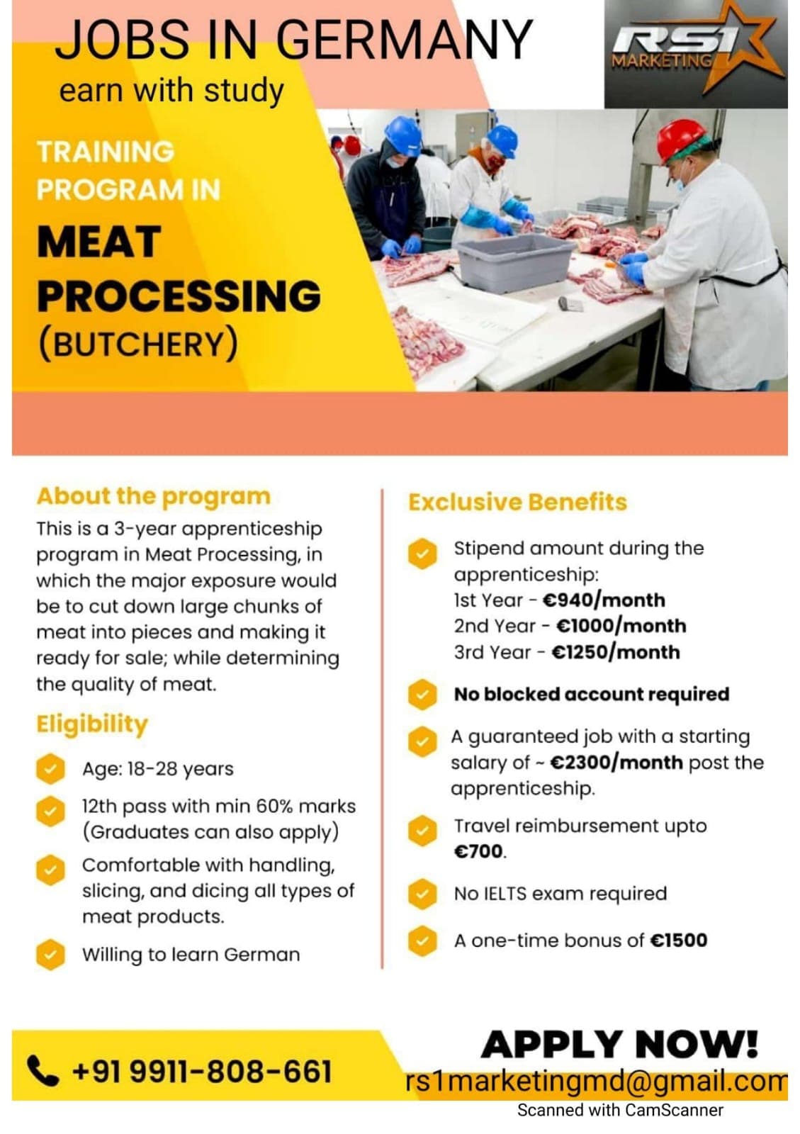 Jobs in Germany - Meat Processing